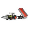 Tractor Claas Nectis 267F with frontloader and trailer 1/16