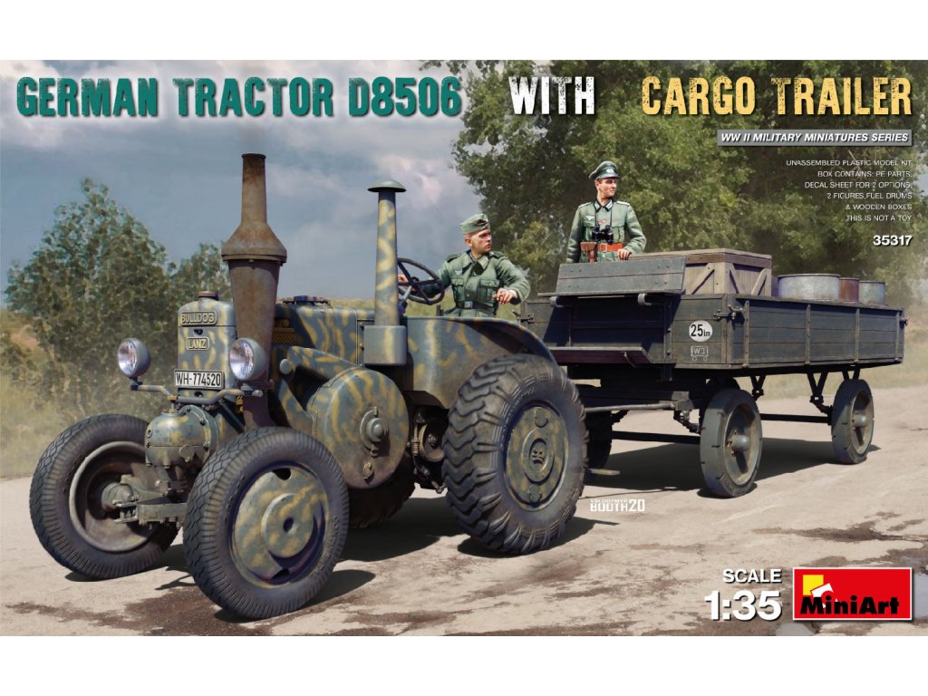 German Tractor D8506 with Cargo Trailer 1/35