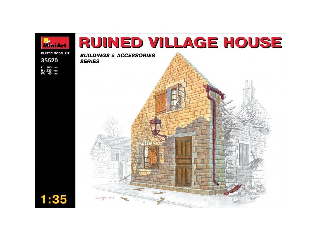 Ruined Village House 1/35 MiniArt