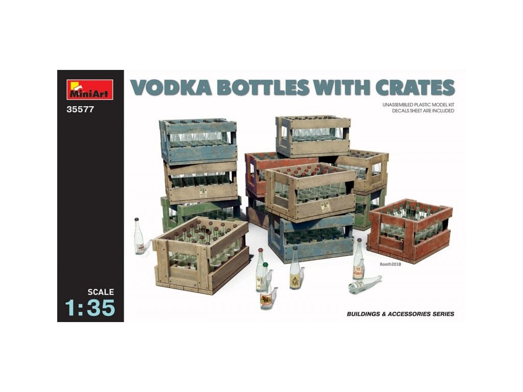 Vodka Bottles & Wooden Crates 1/35 MiniArt
