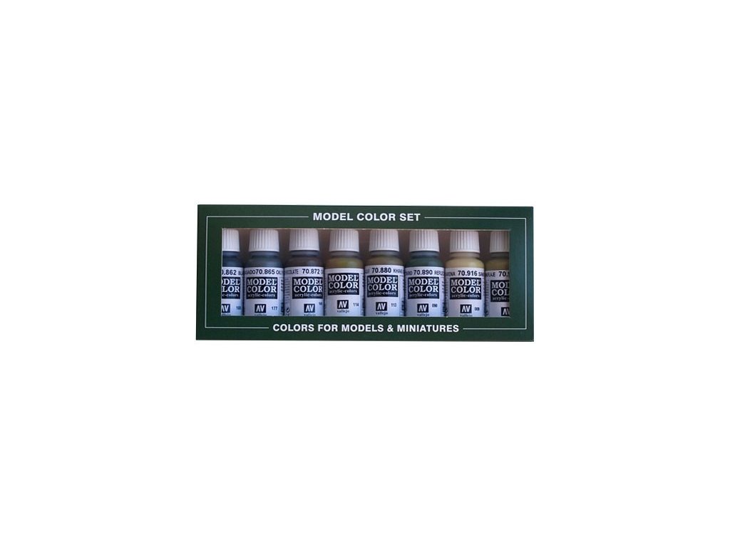 Vallejo Model Color Acrylfarben-Set – Panzerfarben 8 x 17 ml