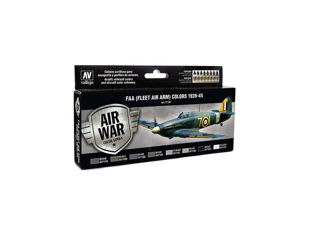 Sada akrylových farieb Vallejo Model Air Color - FAA (Fleet Air Arm) Colors 1939 - 1945 8x17ml