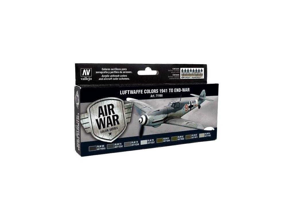 Sada akrylových farieb Vallejo Model Air Color - Luftwaffe Colors 1941 to End War 8x17ml