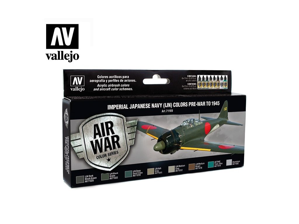 Sada akrylových farieb Vallejo Model Air Color - Imperial Japanese Navy (IJN) Colors Pre-War to 1945 8x17 ml