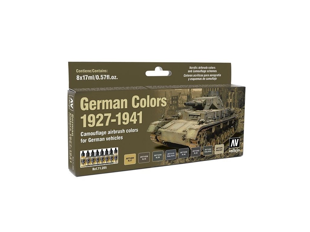 Sada akrylových barev Vallejo Model Air Color - German Colors 1927-1941 8x17ml