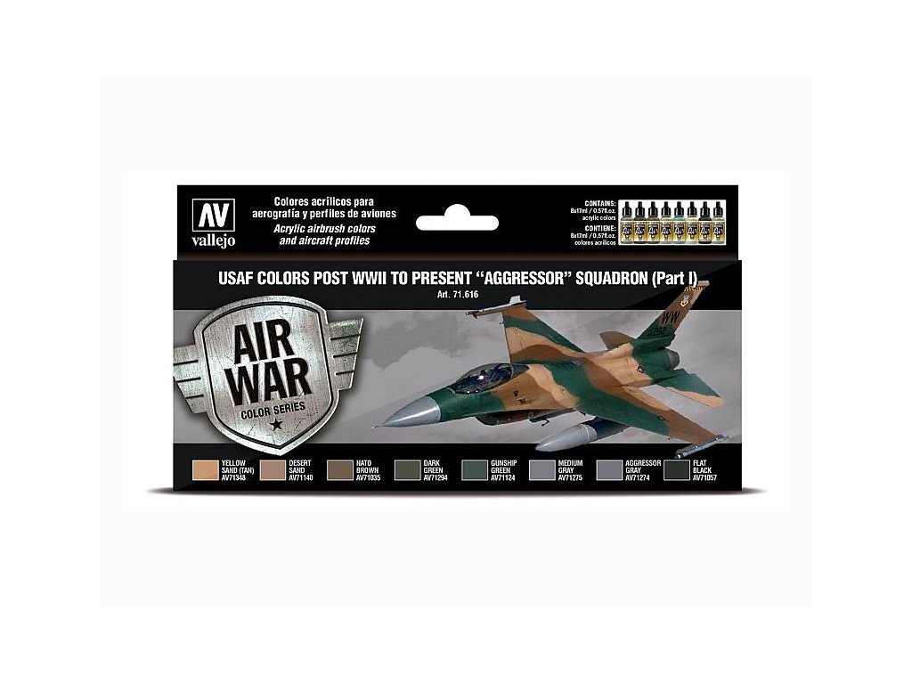 Sada akrylových farieb Vallejo Model Air Color - USAF "Aggressor" Sqn. Part 1  8x17ml