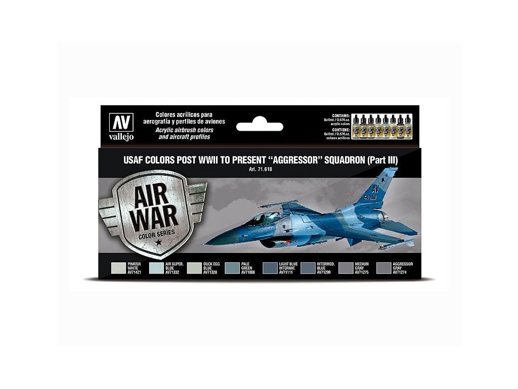 Sada akrylových farieb Vallejo Model Air Color - USAF "Aggressor" Sqn. Part 3  8x17ml