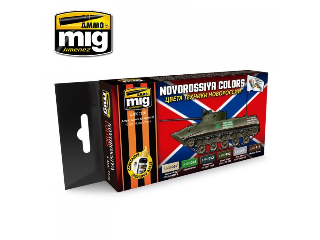 Ammo Acrylic Colors Paint Set - Novorossiya Colors 6x17ml
