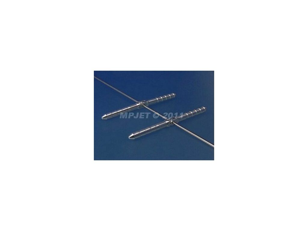 Pin type hinge Aluminium, 3x50 mm, to wire 6pcs (12 halves)