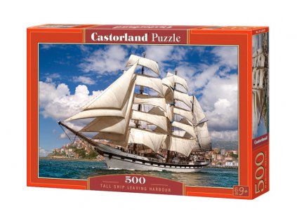 Tall Ship Leaving Harbour, Puzzle 500  Castorland
