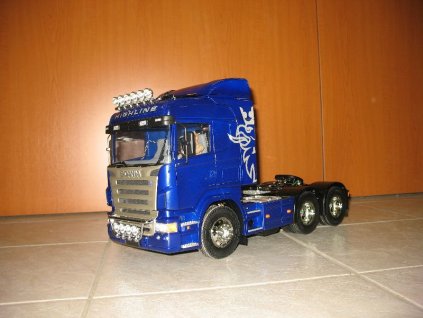 Scania R620 6x4 Highline modrá metalíza 1/14 - stavba modelu na zákazku