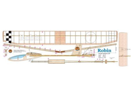 Kluzák třídy A3 Robin 890mm