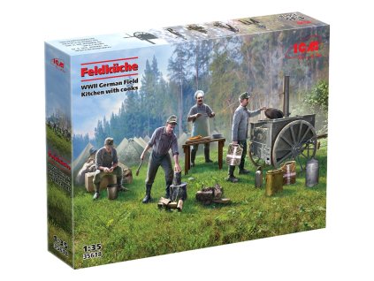 feldkuche wwii german field kitchen with cooks 35618 icm 06