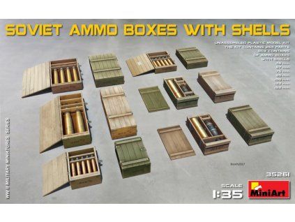 Soviet Ammo Boxes with Shells 1/35