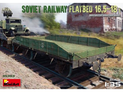 Soviet Railway Flatbed 16,5-18 t 1/35