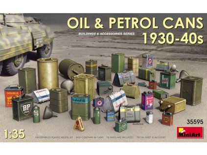 Oil & Petrol Cans 1930-40s 1/35