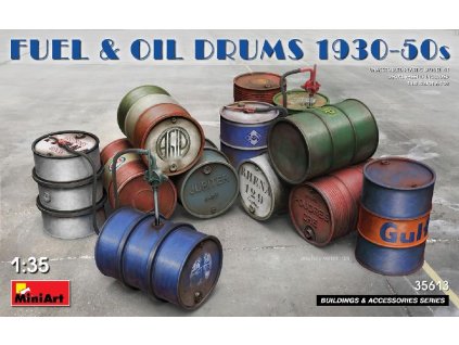 Fuel & Oil Drums 1930-50s 1/35