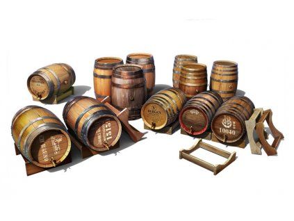 Wooden Barrels Medium Size 1/35
