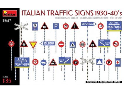 Italian Traffic Signs 1930-40s 1/35