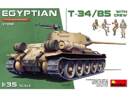 Egyptian T-34/85 with crew 1/35