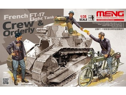 French FT-17 Light Tank Crew & Orderly 1/35 Meng