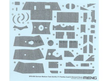 Zimmerit set pre Panther Ausf. D Late 1/35