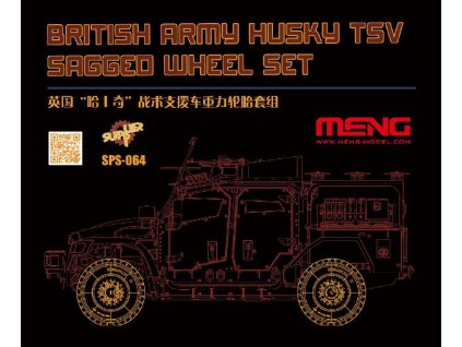 British Army Husky TSV Sagged Wheel Set (Resin) 1/35  Meng