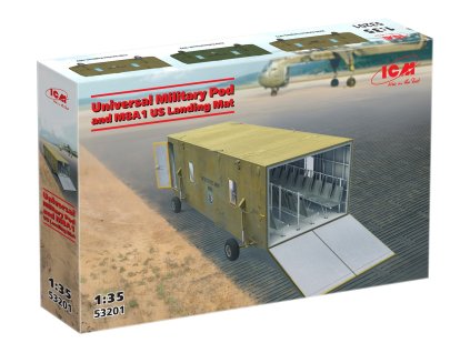universal military pod with m8a1 us landing mat 1 35 ICM 53201 08