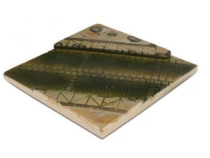 Diorama base 14x14cm - Road and sidewalk 1/35