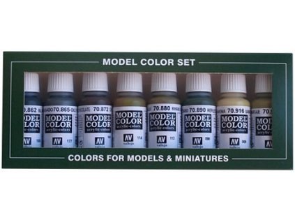 Vallejo Model Color Acrylic Paint Set - Panzer Colors 8x17ml
