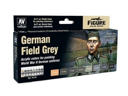 Farby Vallejo Nemecké uniformy Grau WW2, 8x17 ml