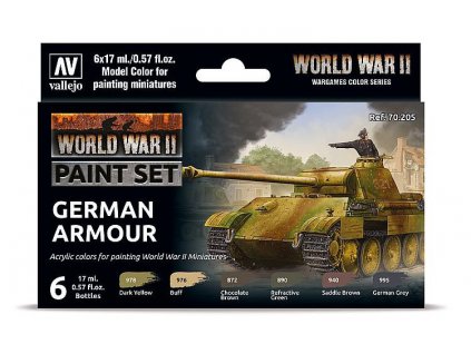 Vallejo Model Color Acrylfarben-Set – Deutsche Panzer 6 x 17 ml