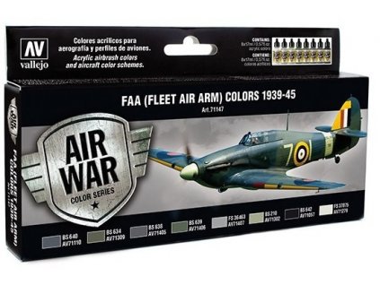 Sada akrylových barev Vallejo Model Air Color - FAA (Fleet Air Arm) Colors 1939 - 1945 8x17ml