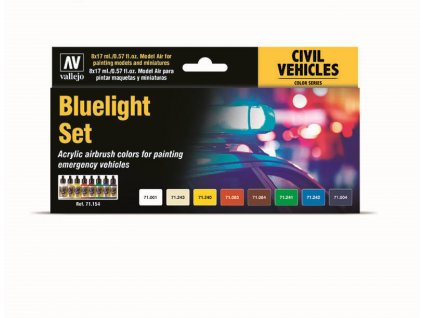 Vallejo Model Air Acrylic Paint Set - Bluelight Set 8x17ml