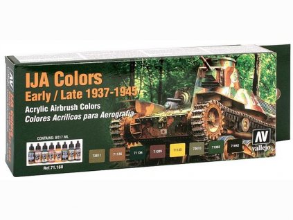 Vallejo Model Air Color Acrylfarben-Set – Farben der Kaiserlich Japanischen Armee (Anfang bis Ende 1937–1945) 8 x 17 ml
