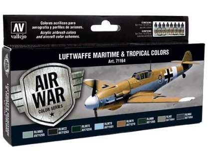 Farby Vallejo Luftwaffe, Maritime and tropical colors, 8x17 ml