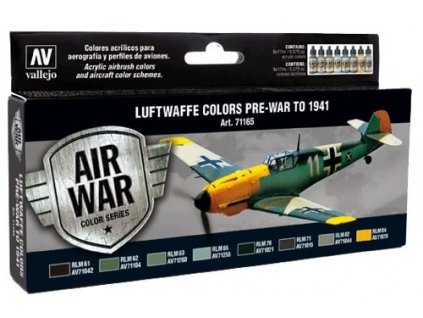 Vallejo Model Air Color Acrylfarben-Set – Luftwaffe Farben Vorkriegszeit bis 1941, 8 x 17 ml