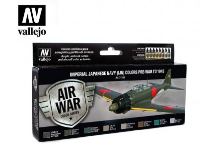 Sada akrylových barev Vallejo Model Air Color - Imperial Japanese Navy (IJN) Colors Pre-War to 1945 8x17 ml