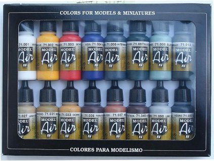 Farby Vallejo sada Basic Colors, 16x17 ml