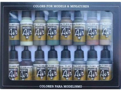 Vallejo Model Air Color Acrylfarben-Set – Alliierte Streitkräfte des Zweiten Weltkriegs 16 x 17 ml