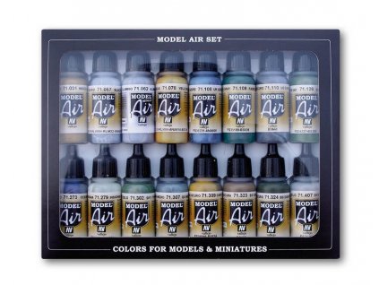 Sada akrylových farieb Vallejo Model Air Color - RAF Colors WWII 16x17ml