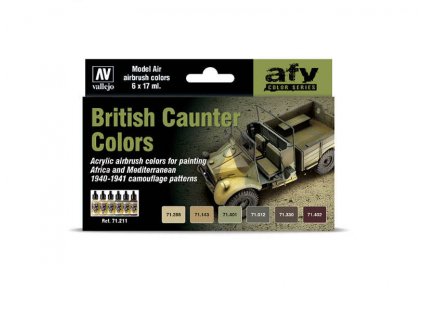 Vallejo Model Air Color Acrylfarben-Set – Britische Farben 6 x 17 ml