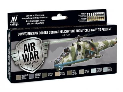Sada akrylových farieb Vallejo Model Air Color - Soviet/Russian Combat Helicopters from Cold War to present 8x17ml
