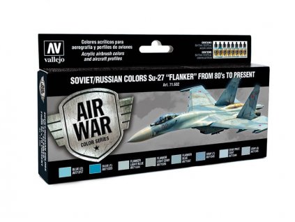 Sada akrylových barev Vallejo Model Air Color - Su-27 Flanker from 80s to present 8x17ml