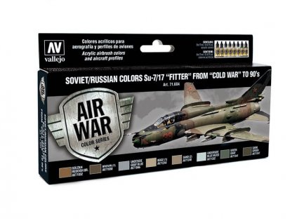 Sada akrylových barev Vallejo Model Air Color - Su-7/17 Fitter from Cold War to 90s 8x17ml