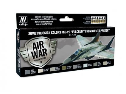 Sada akrylových barev Vallejo Model Air Color - MiG-29 Fulcrum from 80s to present 8x17ml