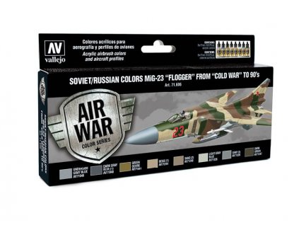 Sada akrylových barev Vallejo Model Air Color - MiG-23 Flogger od Cold War to 90s 8x17ml