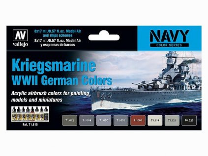 Farby Vallejo sada Kriegsmarine WW2 German Colors  8x17 ml