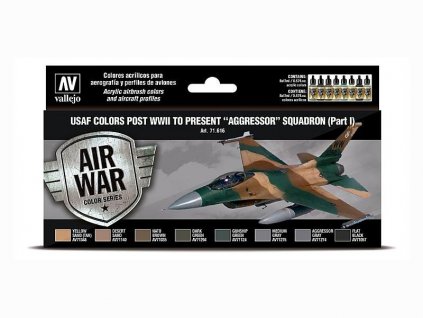Sada akrylových farieb Vallejo Model Air Color - USAF "Aggressor" Sqn. Part 1  8x17ml
