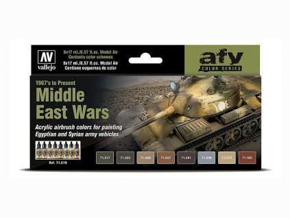 Farby Vallejo sada Middle East Wars 1967 to present 8x17 ml